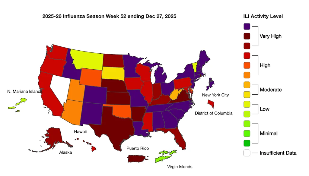 Griepvirustracker: de laatste update toont hoge griepactiviteit in de meeste staten. Pas op voor deze symptomen Griepvirustracker: de laatste update toont hoge griepactiviteit in de meeste staten. Pas op voor deze symptomen