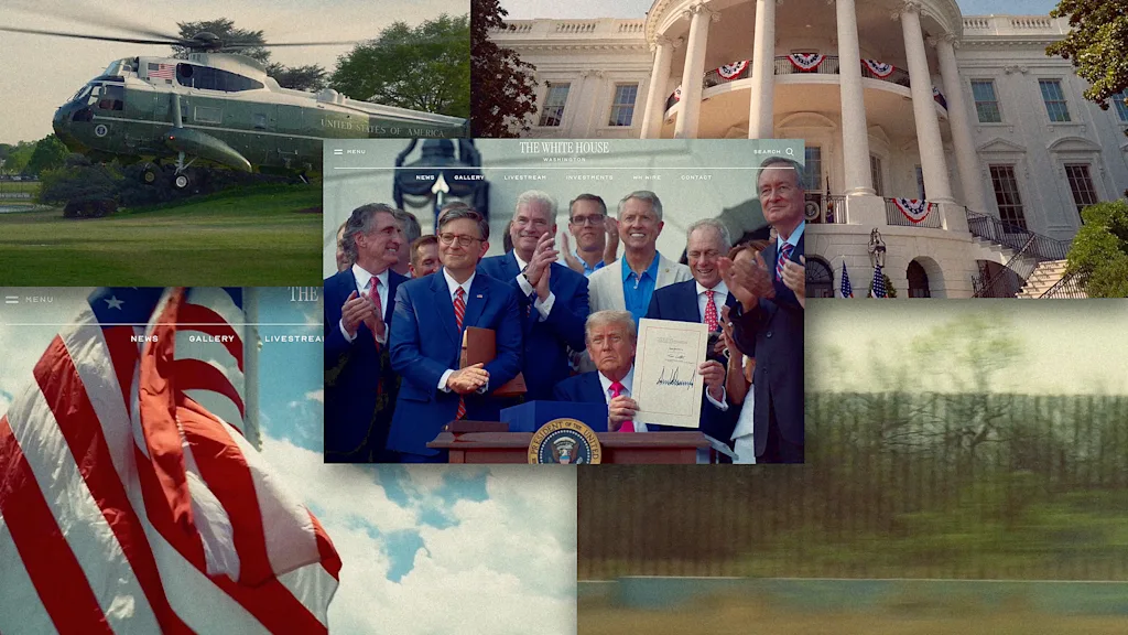 Trump turned the White House website into a personal action hero reel