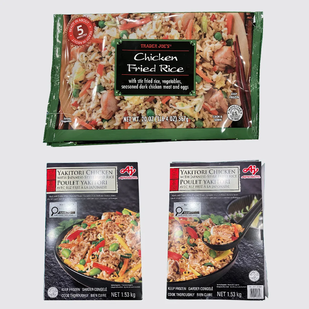 Diepvriesproducten die bij Trader Joe’s worden verkocht, kunnen gebroken glas bevatten. Gooi deze teruggeroepen kip-gebakken rijst