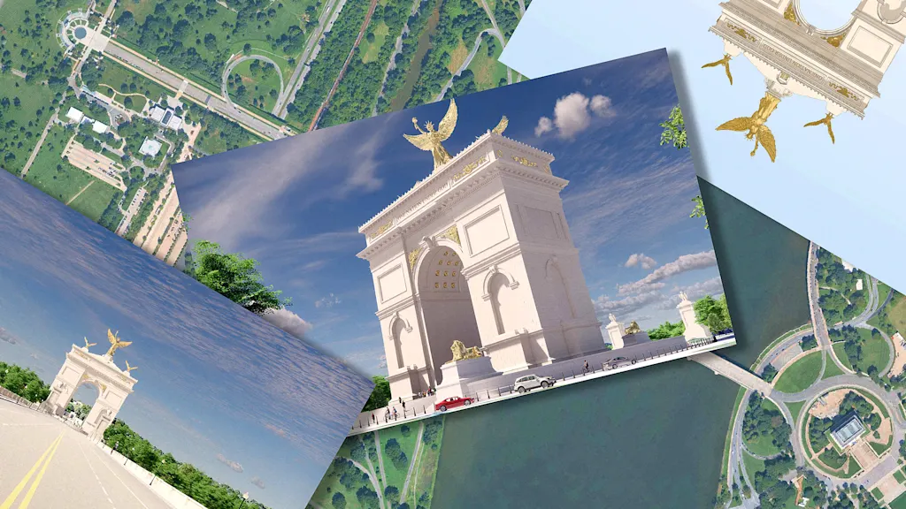 Why Trump's proposed gilded arch is so tall