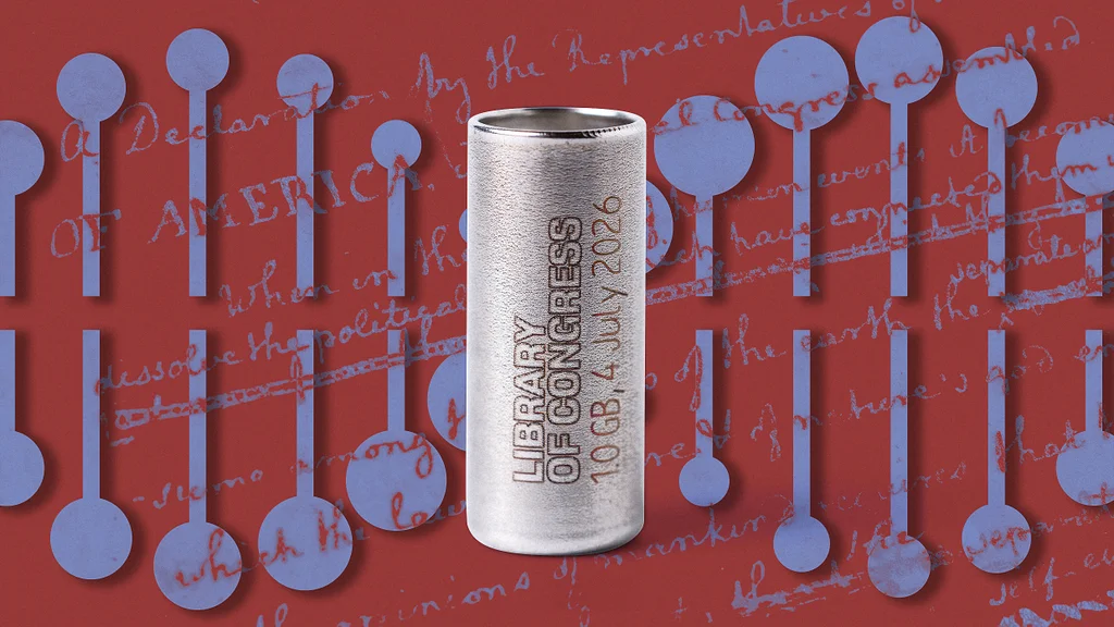 How the Library of Congress packed 250 years of U.S. history into a vial the size of a quarter