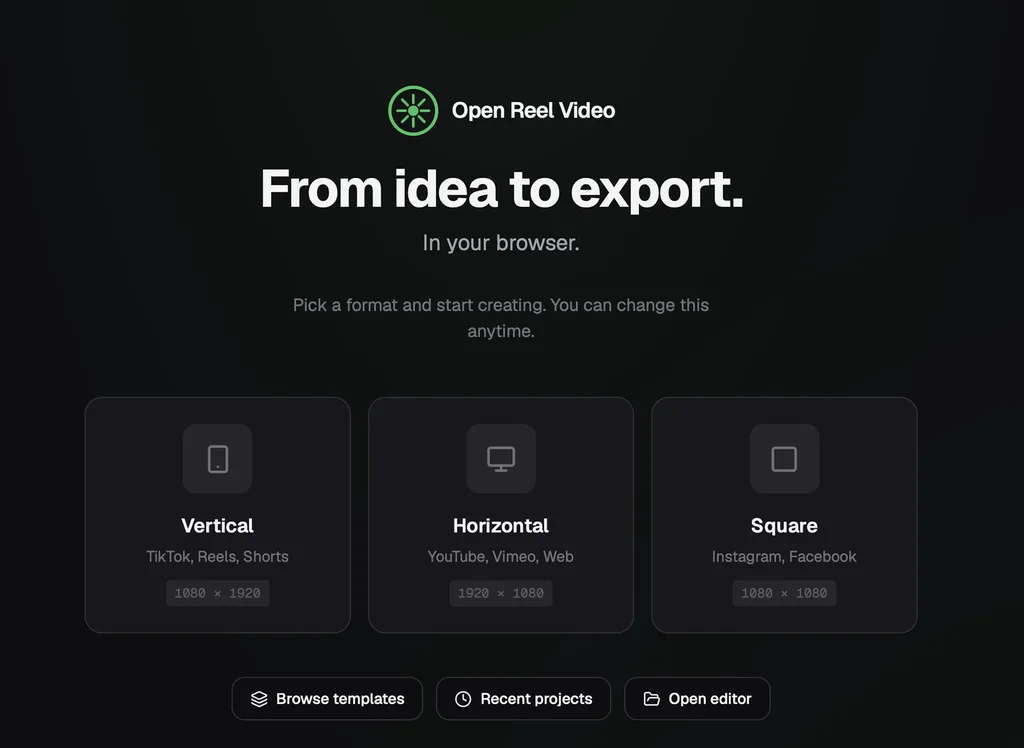 OpenReel Video bietet browserbasierte Editierlösung