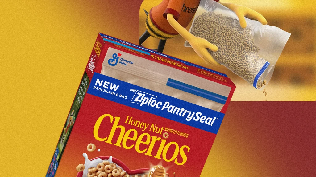 General Mills puts Cheerios in a resealable Ziploc bag