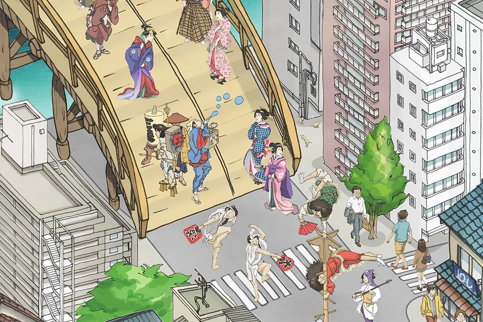 A Godzilla-Sized, Animated Mural Of Tokyo, Created By A 16-Person