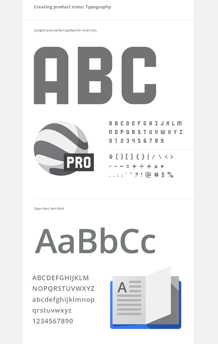 Google Type Design A Rare Peek At The Guidelines That Dictate Google's Graphic Design ...