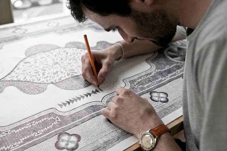 These Exquisite Carpet Designs Were Drawn Entirely With A Bic Pen 