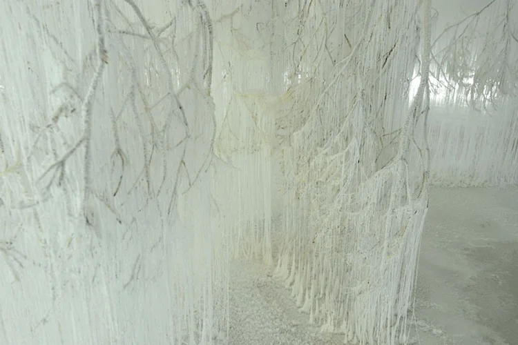 A Shimmering Forest Of Ice, Made From Hot Glue And Urea - Fast Company