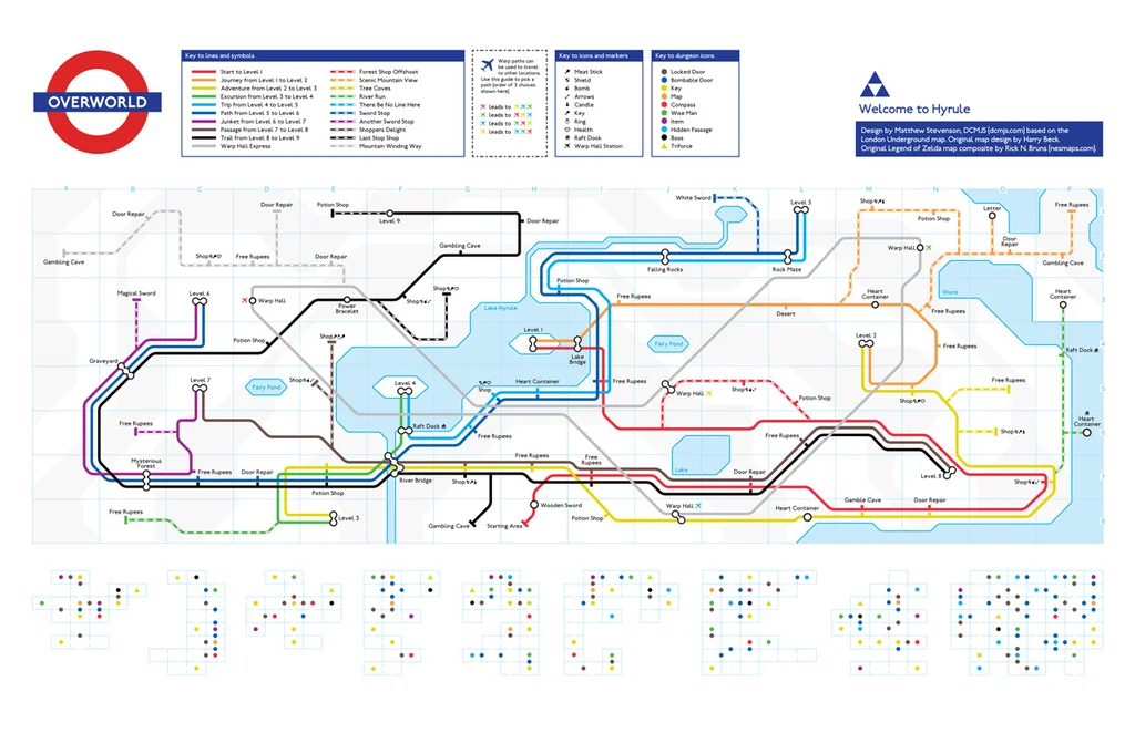 6 Classic Nintendo Gameworlds, Redrawn As Subway Maps - Fast Company