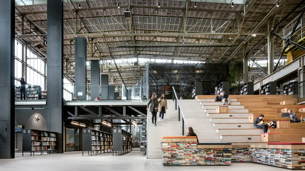 The library of the future is in an 80-year-old converted train shed ...