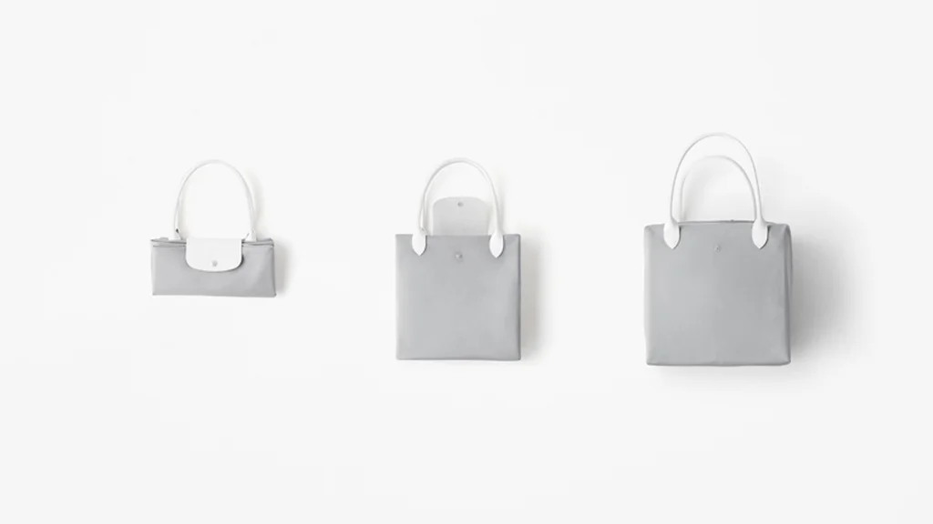 Nendo and Longchamp collab on purses that double as storage boxes