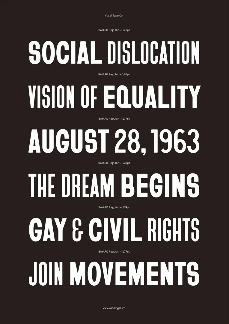 Civil Rights Bold Text These powerful fonts are based on protest movements, from civil rights ...