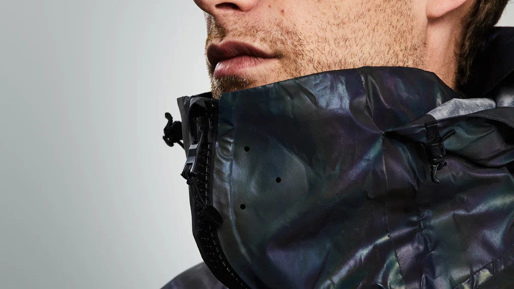 This crazy, color-morphing jacket mimics natural camouflage. The