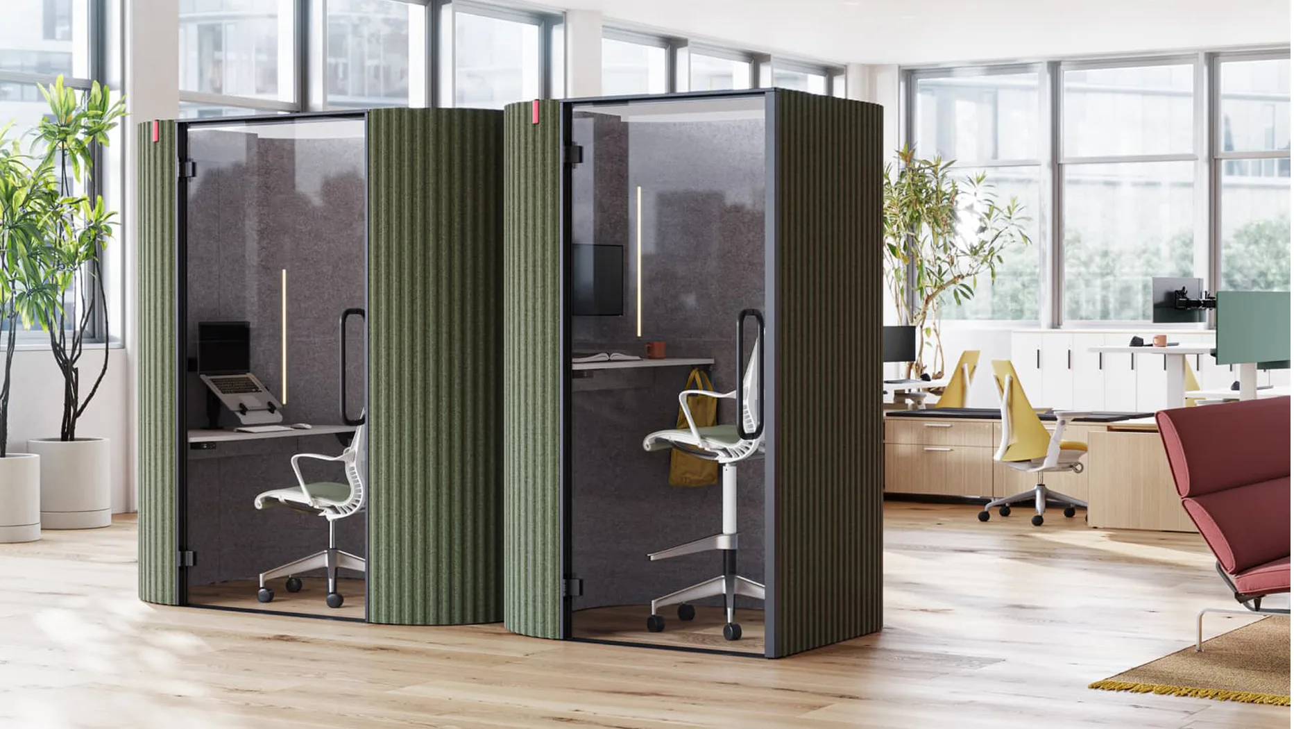 Herman Miller’s stylish new work pods are designed to make you look good on camera