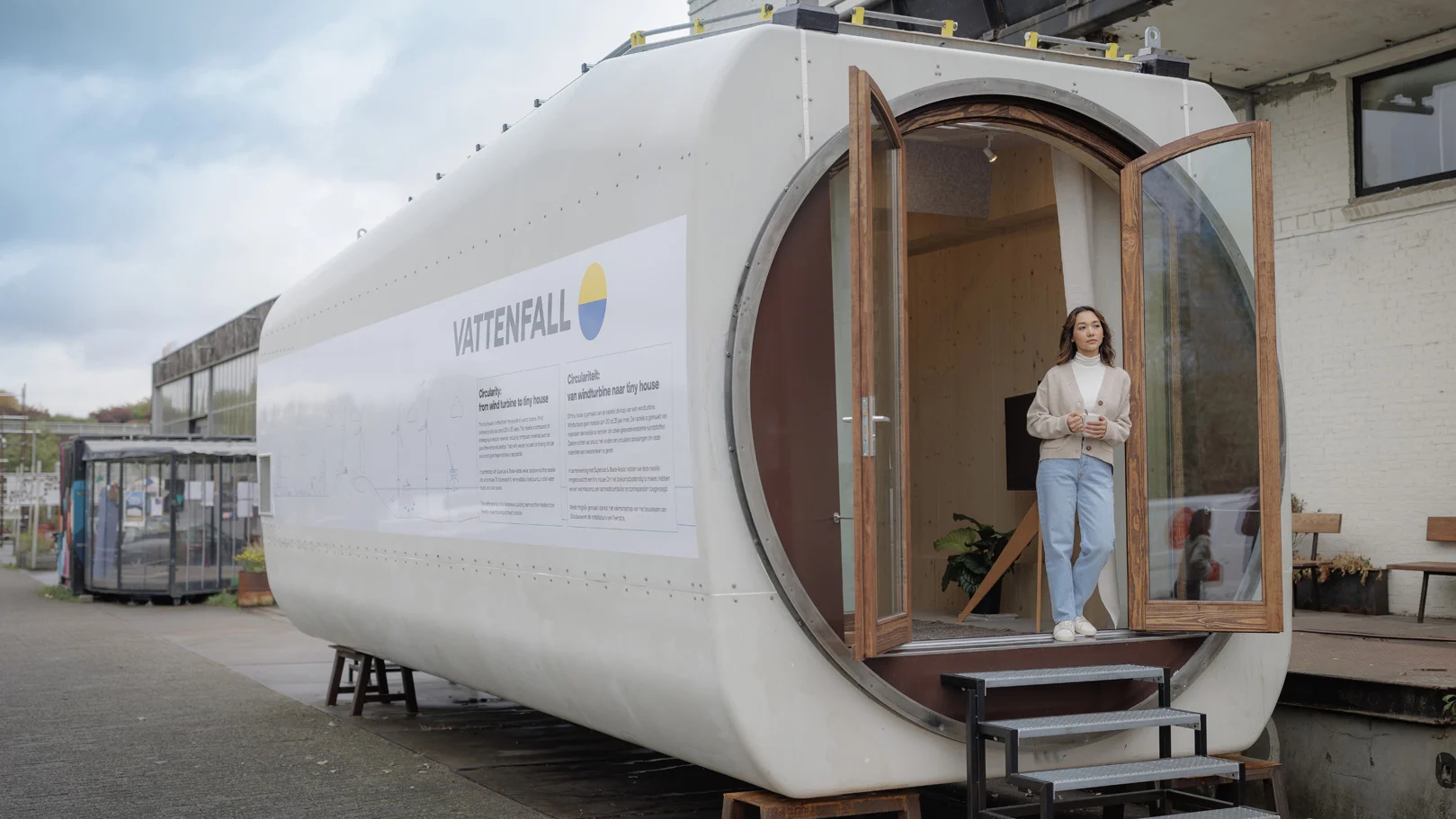 These surprisingly gorgeous tiny homes are giving aging wind turbines new purpose