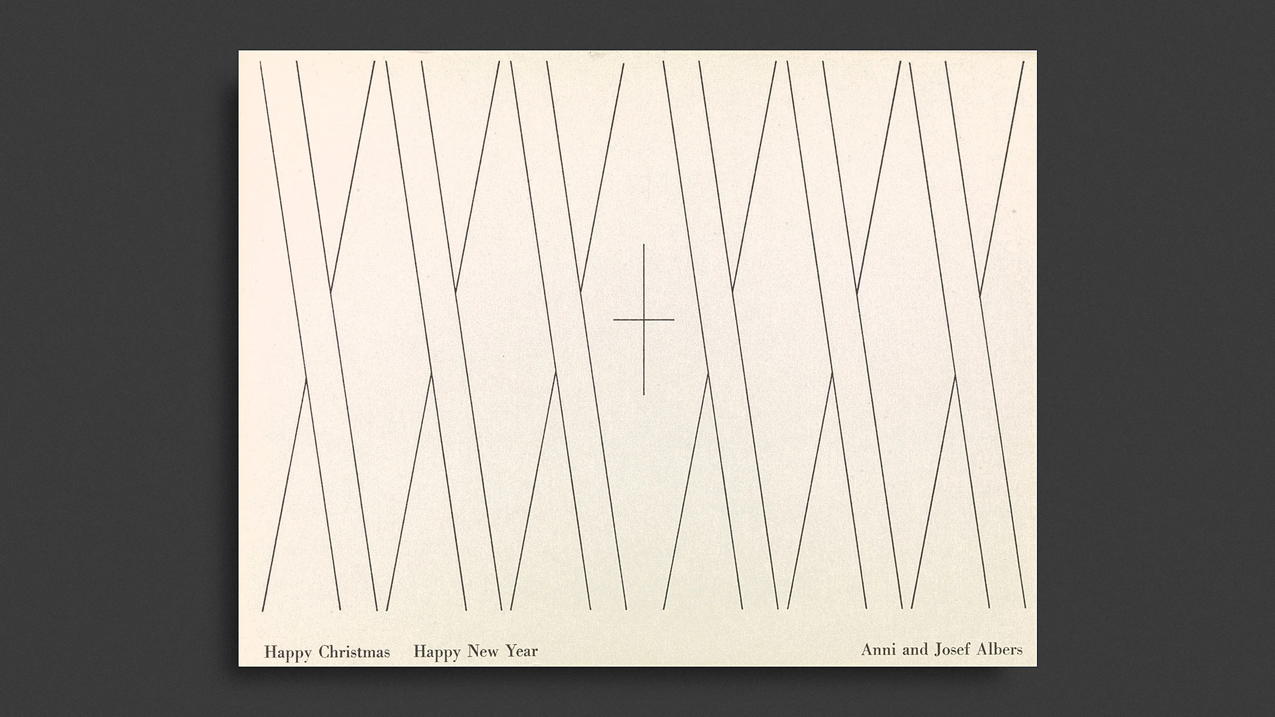 These gorgeous holiday cards by Josef and Anni Albers show the