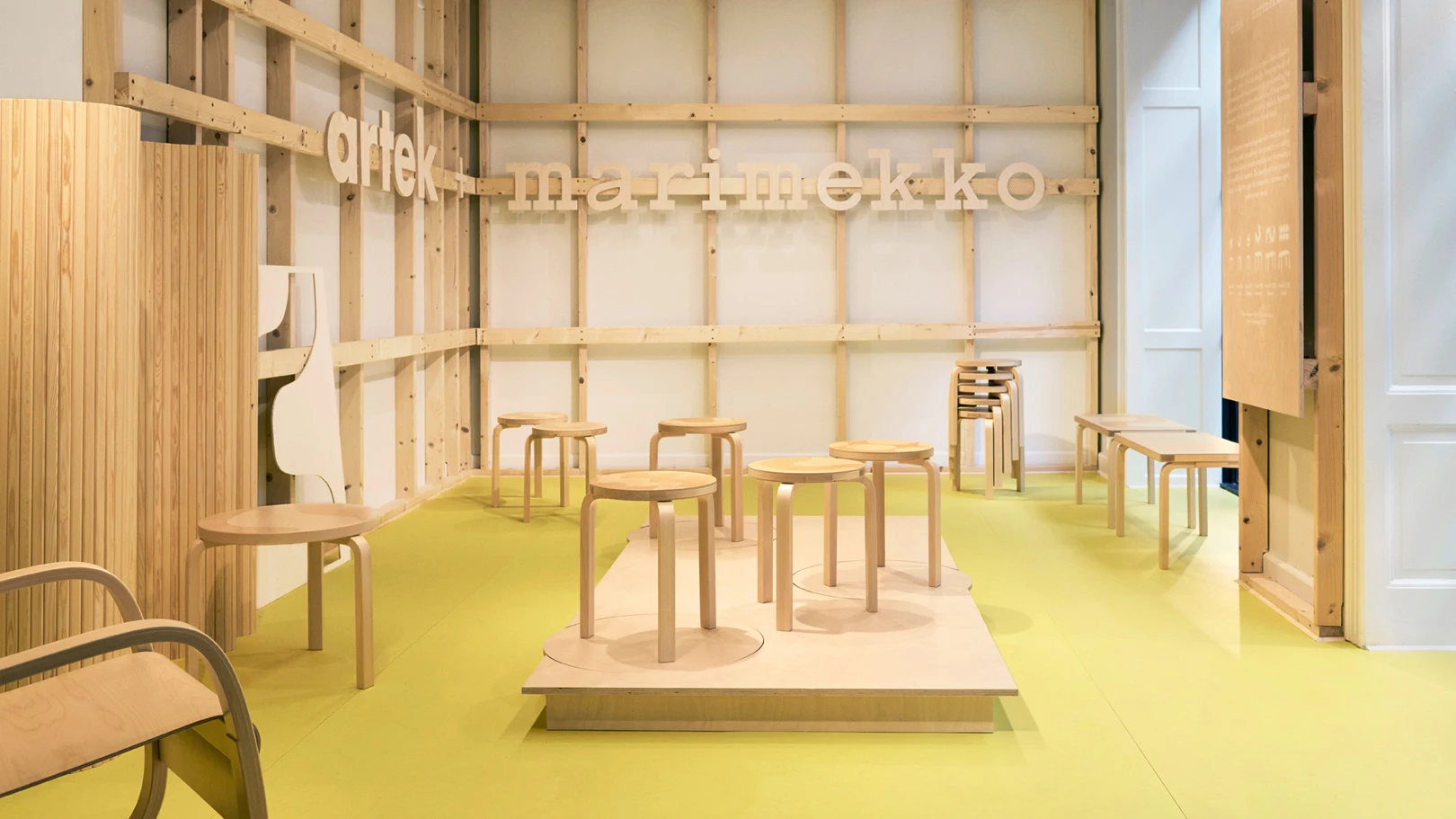 Marimekko's partnership with Artek turns wood furniture into art