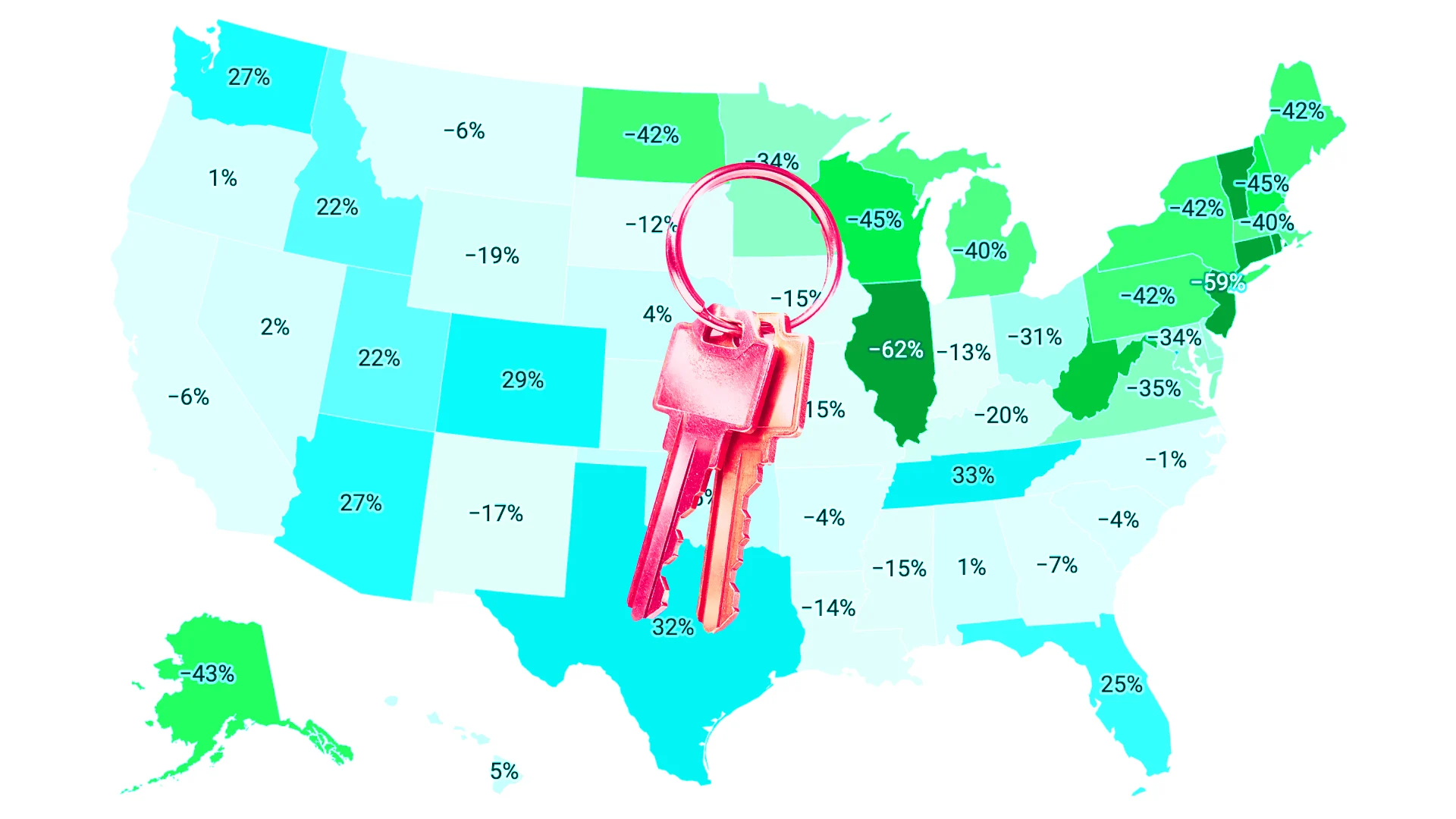 Housing market shift: 14 states where homebuyers have gained the most power