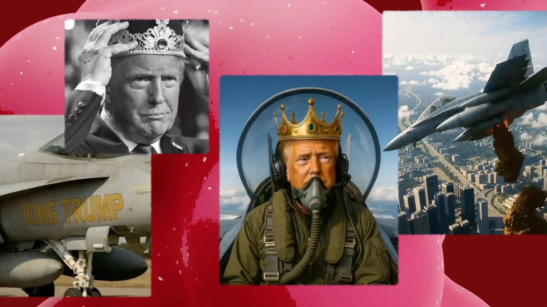 Trump's video response to the 'No Kings' protest shows how comfortable he and Vance are with AI slop