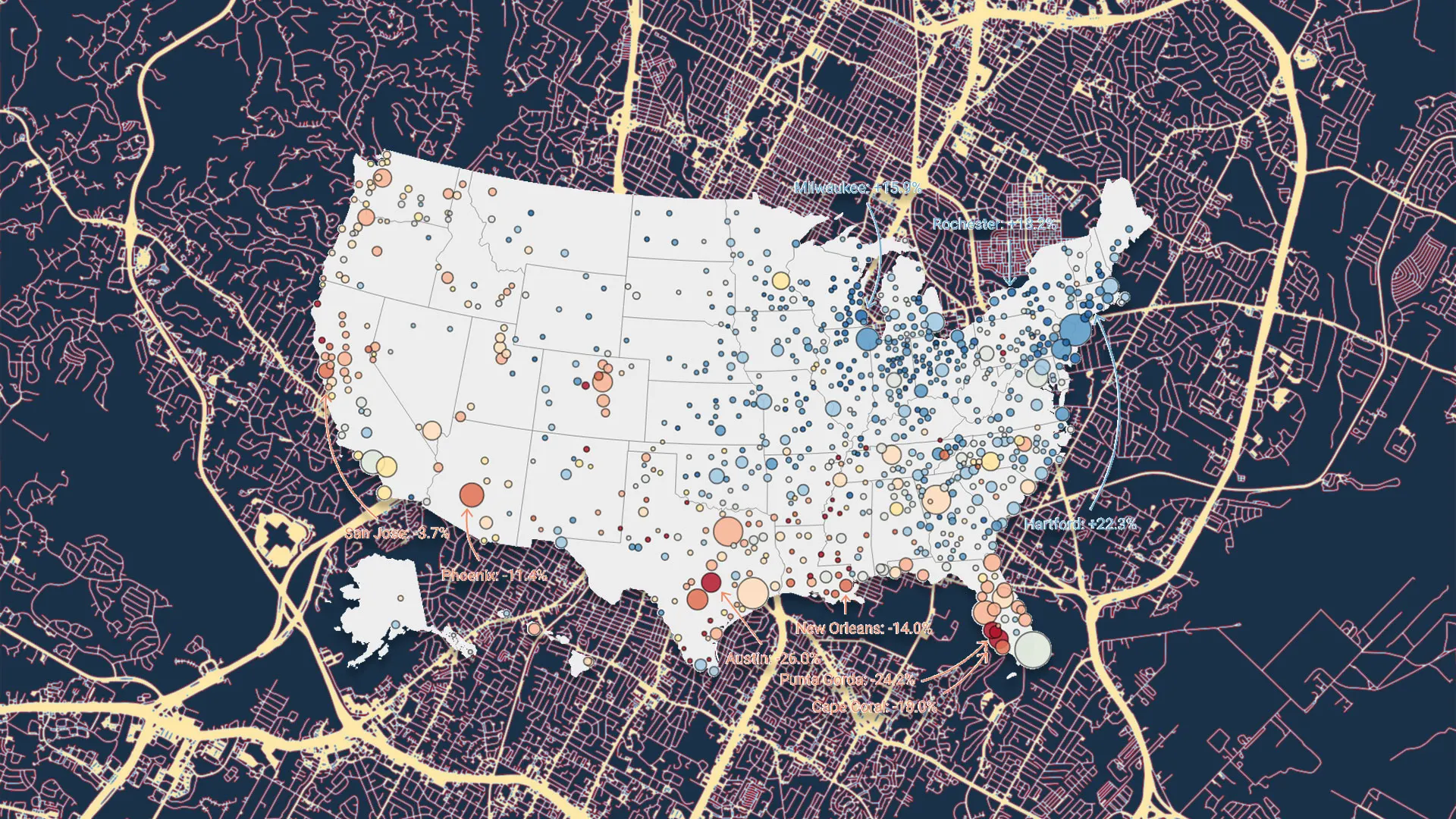 Biggest home price corrections are hitting markets that overheated most during the pandemic