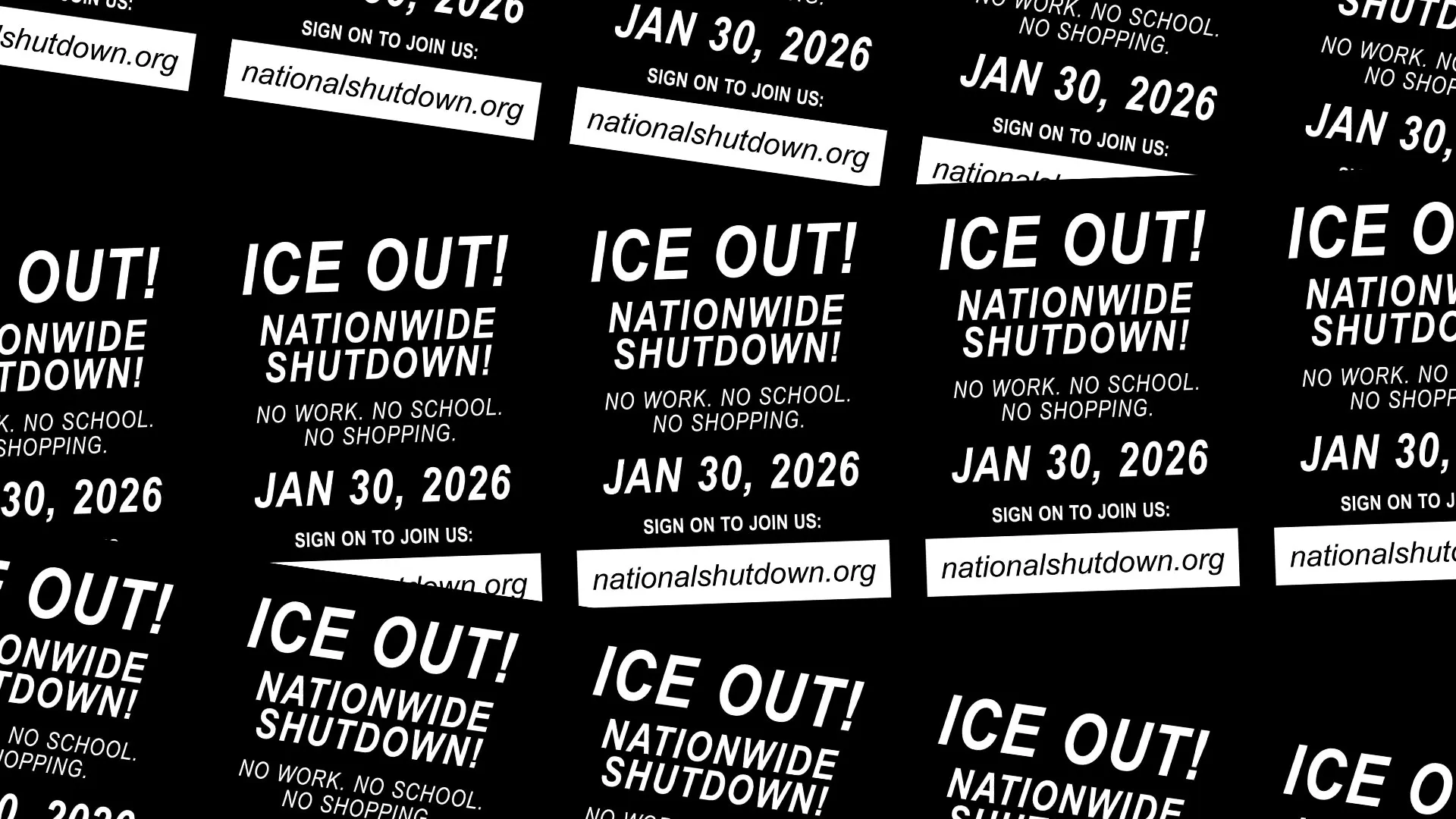 National Shutdown: General strike on January 30 aims to push ICE out of Minnesota. Stores closed, protests scheduled in all 50 states