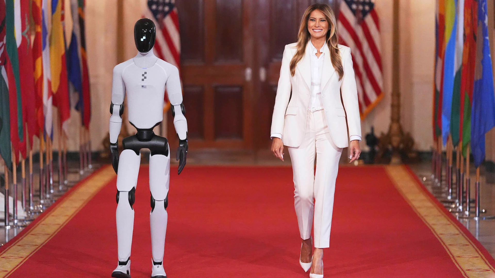 Melania Trump brings a humanoid robot to the White House for her education and technology summit