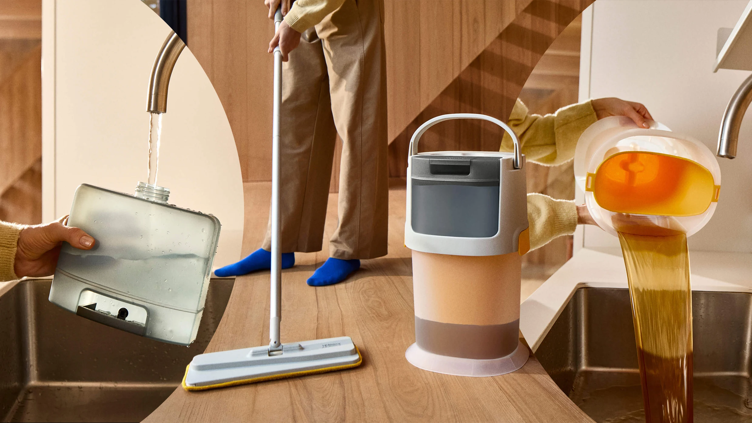 This clever bucket solves mopping's gross factor