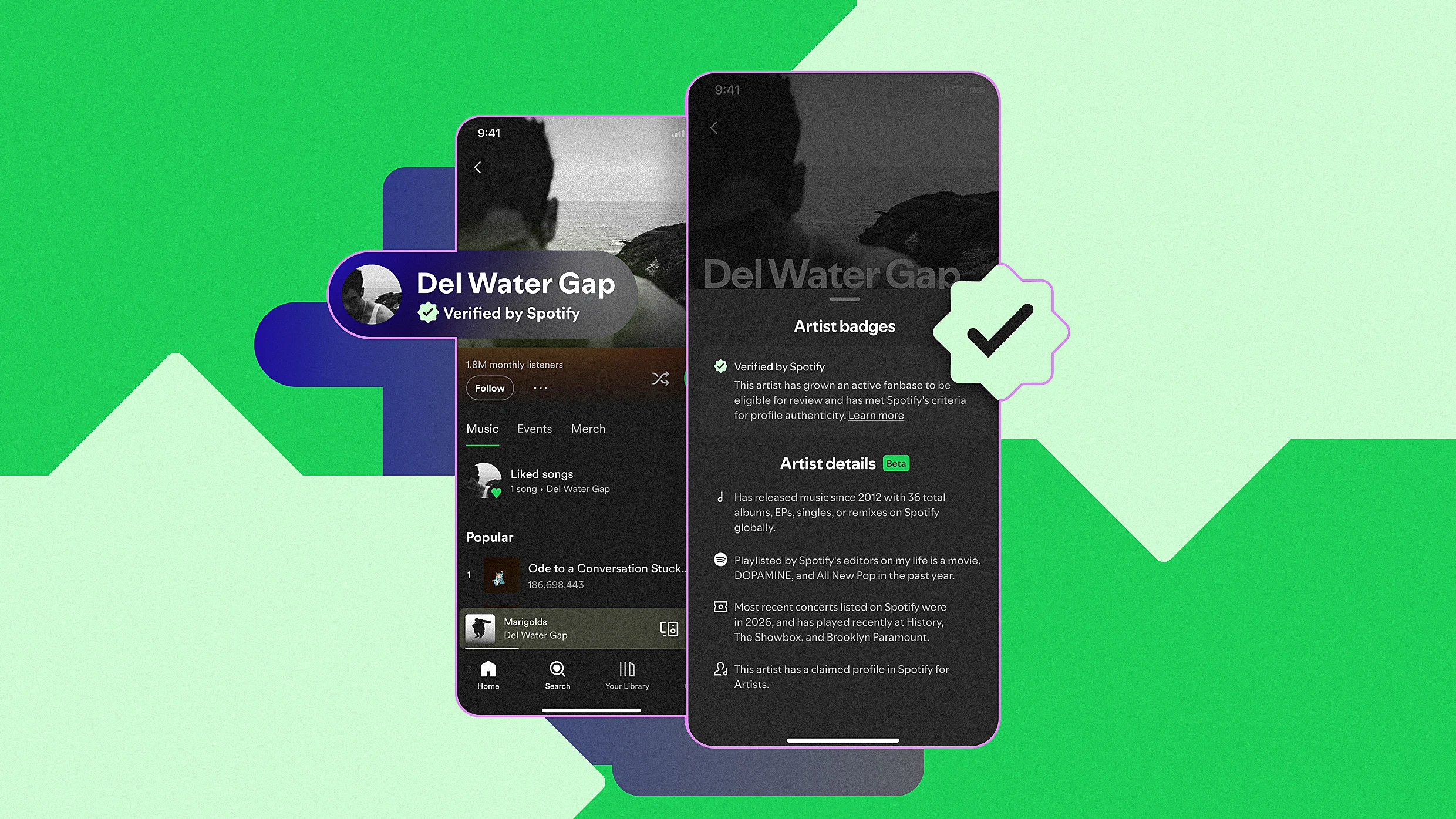 Why your favorite artist has a green check on their Spotify profile