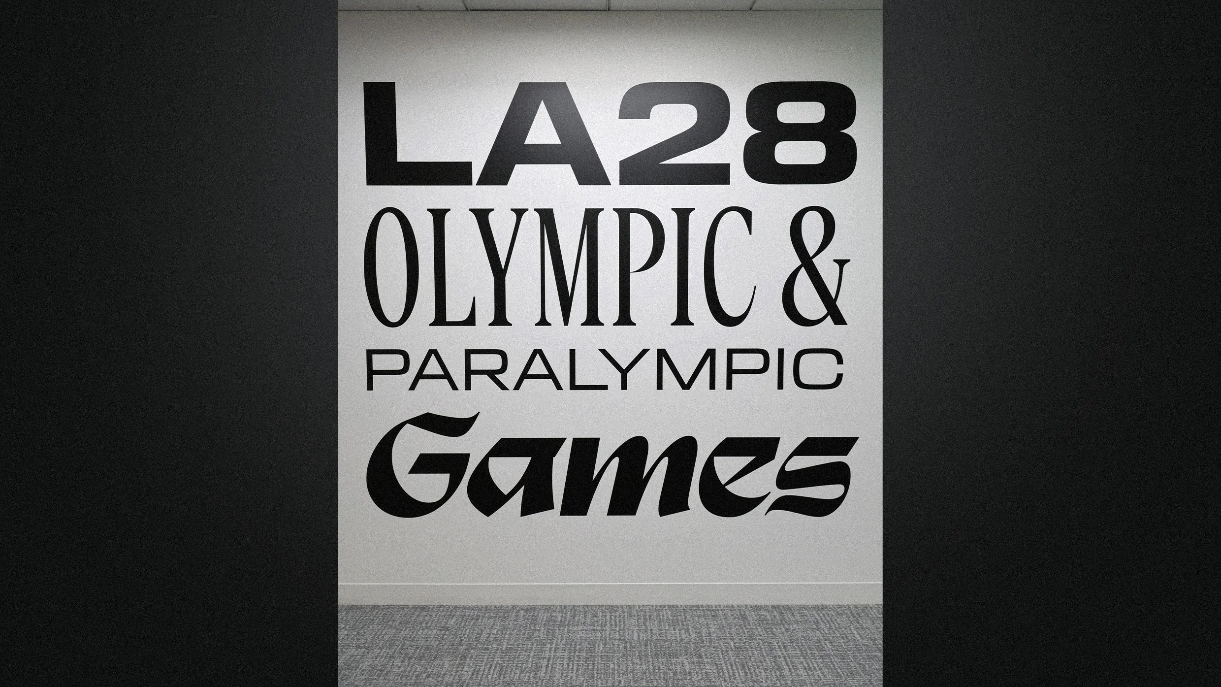 The LA28 typography is made of 4 custom fonts