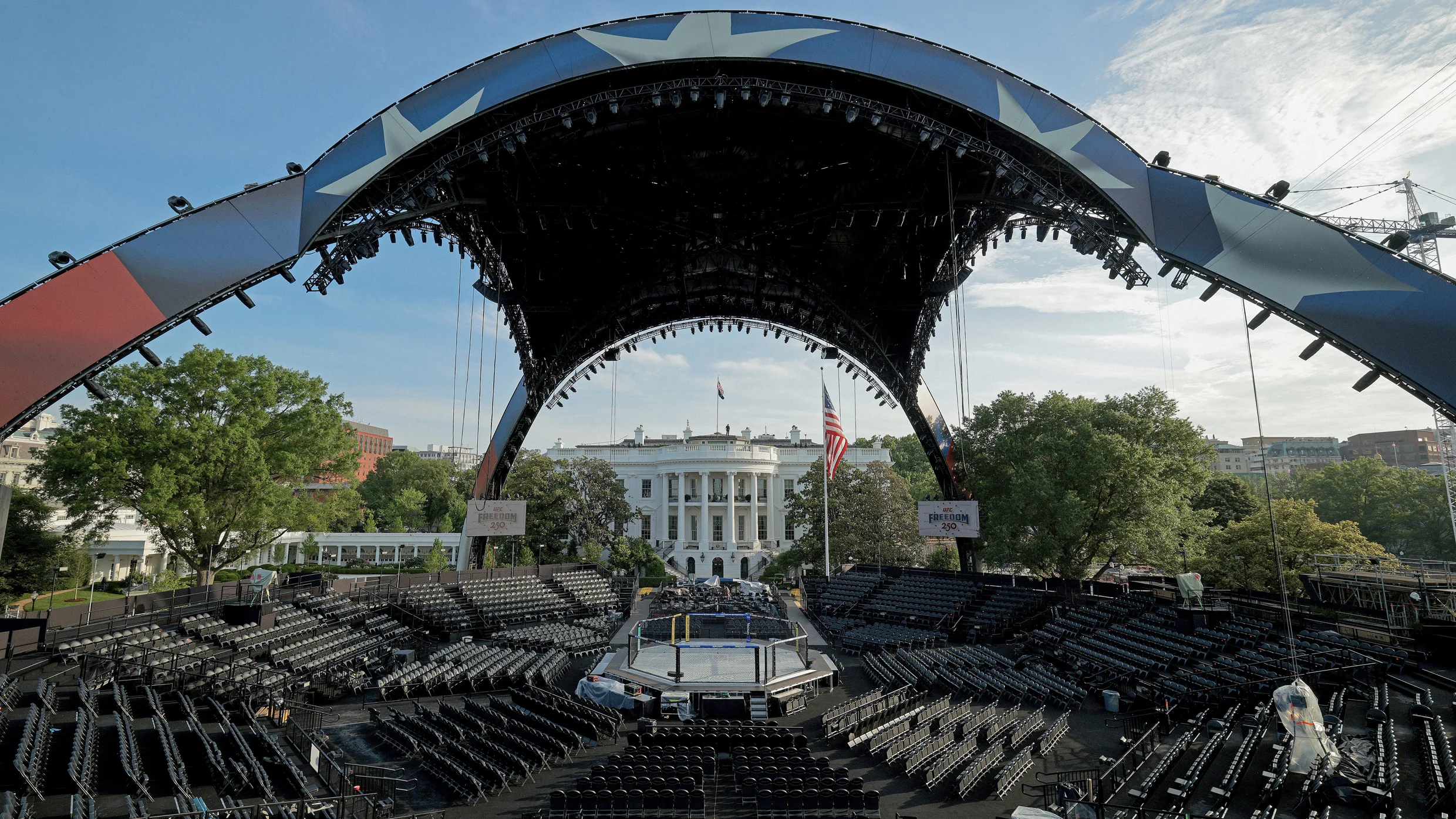 fastcompany.com - Hunter Schwarz - Trump's UFC cage was built to frame the White House