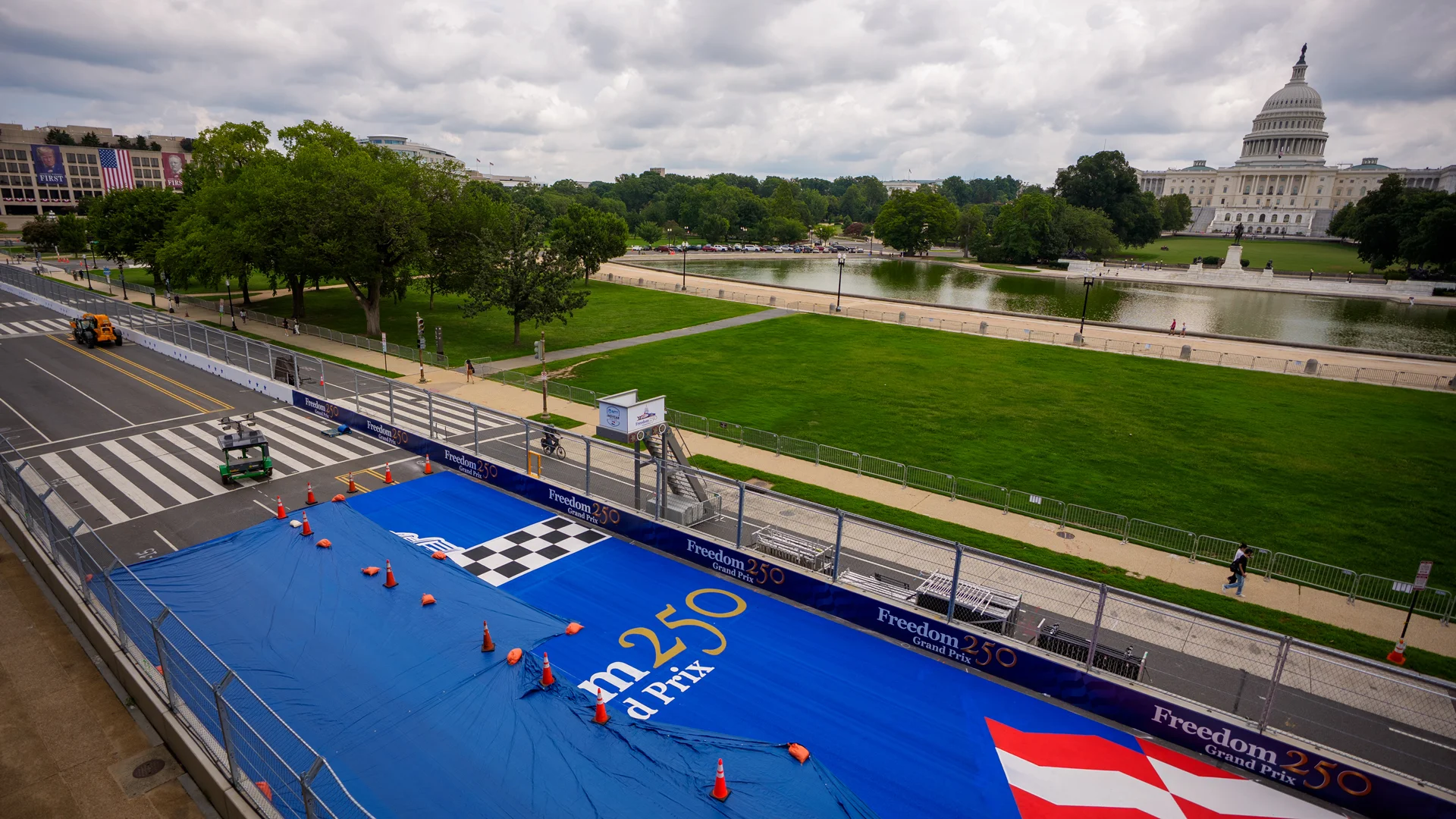 This might be the only time you'll see race cars speeding up Pennsylvania Avenue