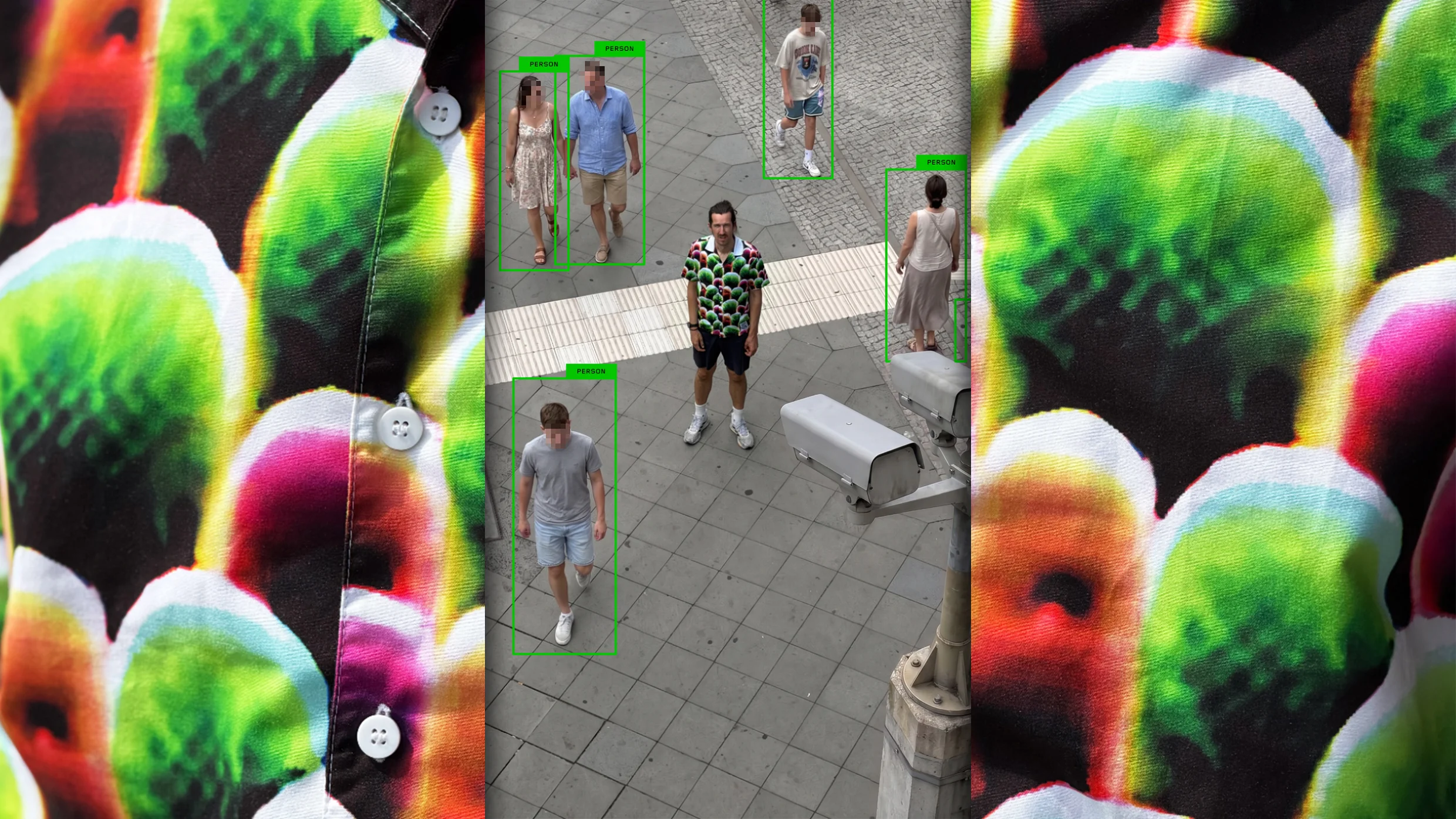 Photograph accompanying A shirt tuned by gradient ascent drops the PERSON box from YOLO detectors