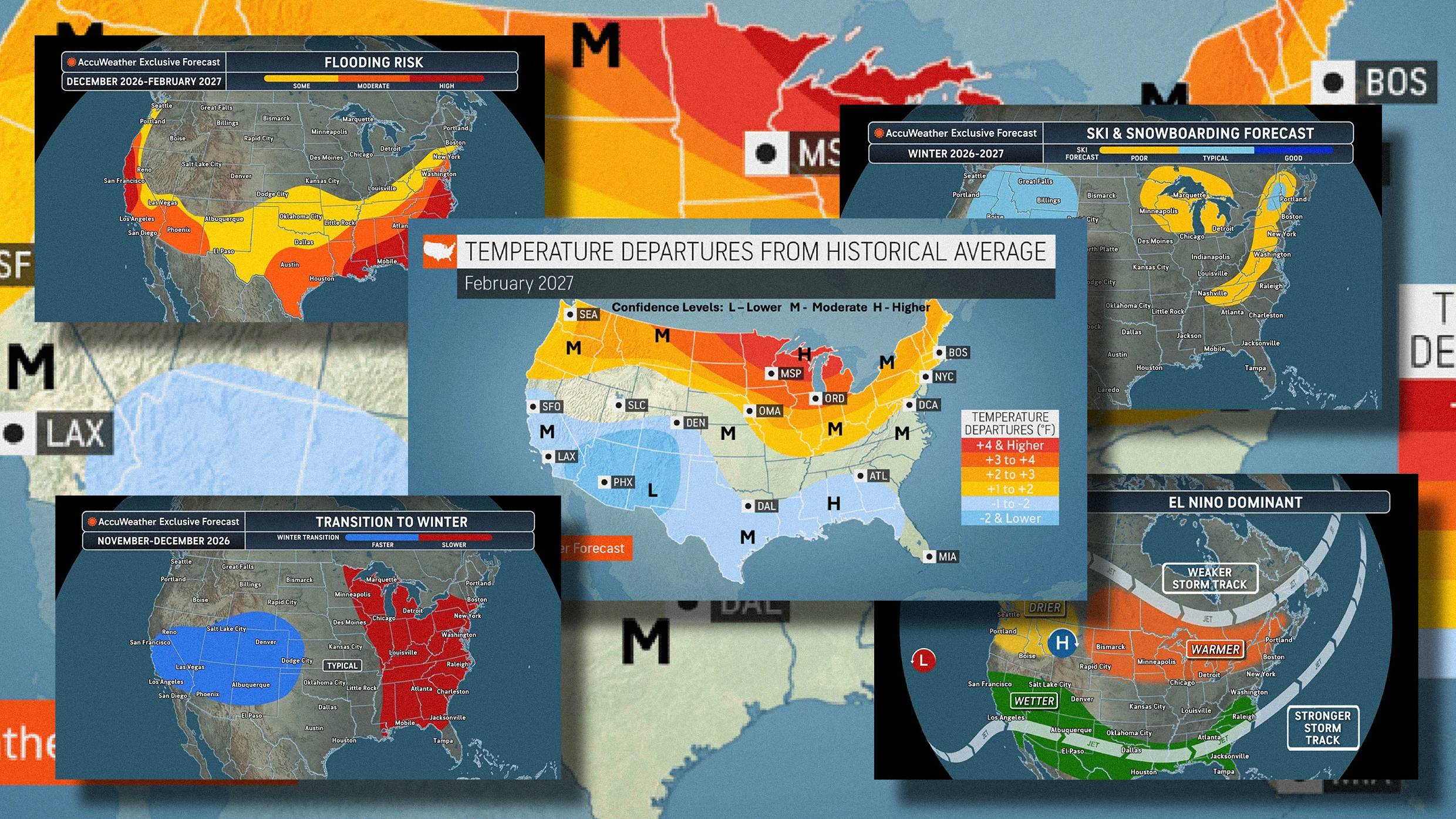El Niño 2026 winter weather maps: Snow, flood risk, droughts, more ...