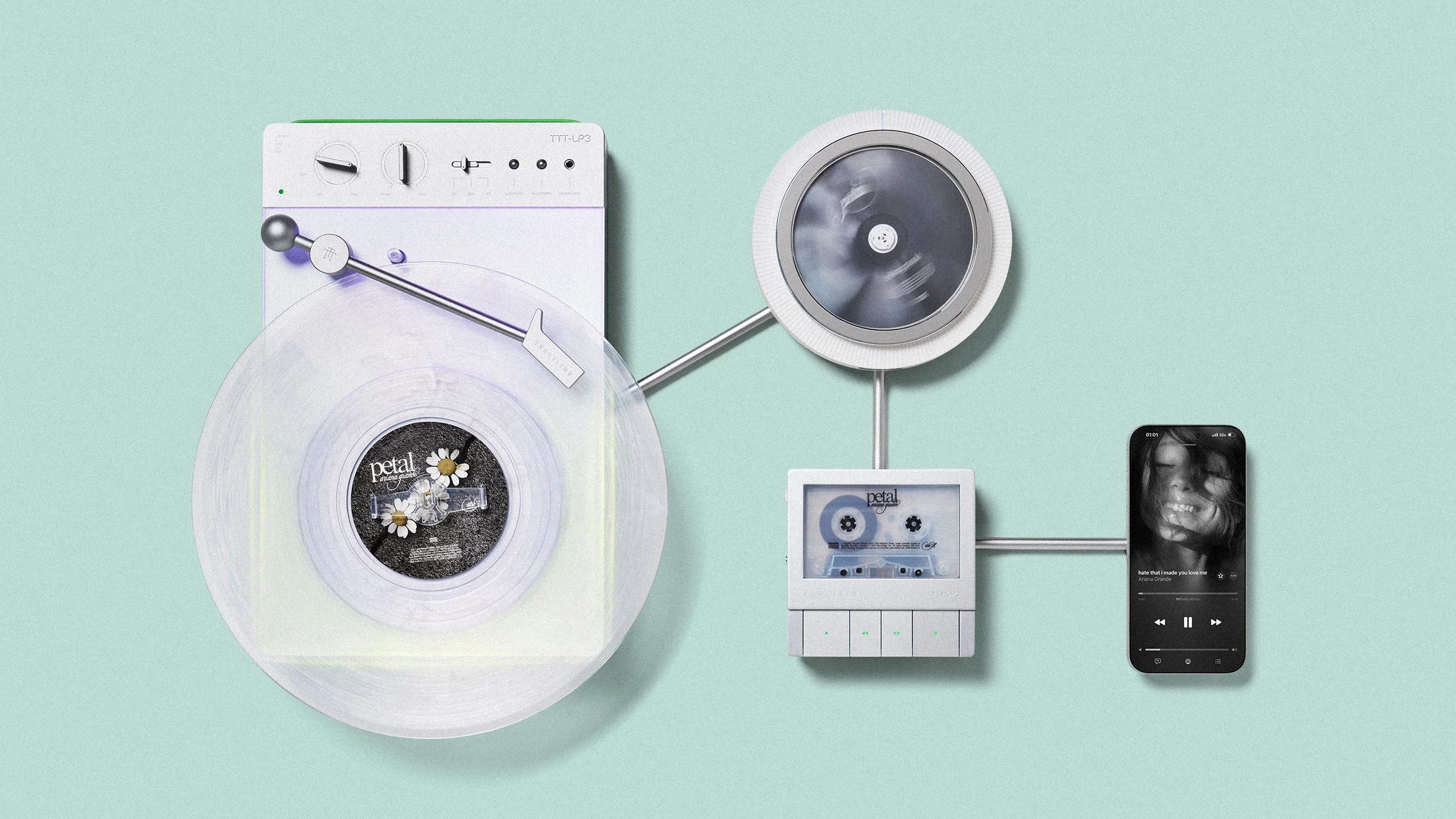 Dieses Audiosystem kombiniert Vinyl, Kassetten und CDs mit einer Prise ...