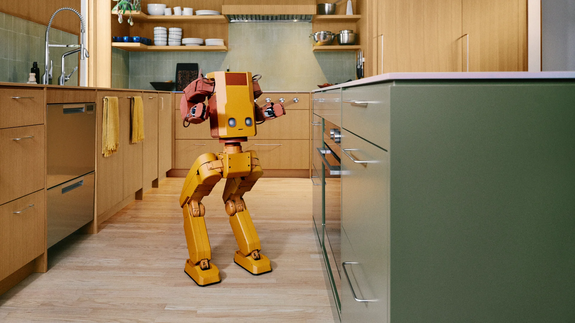 This robotic butler is part Boston Dynamics, part Pixar