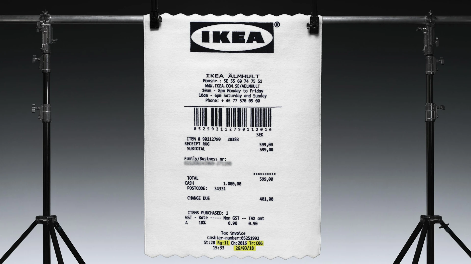 Virgil Abloh s Ikea rug is printed with an actual Ikea receipt Fast Company