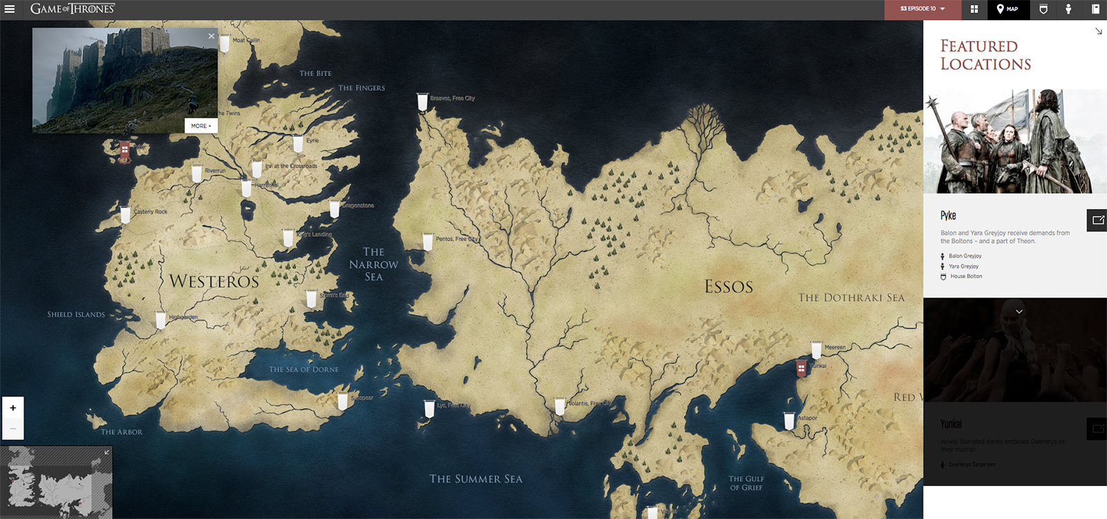 Interactive Westeros Map