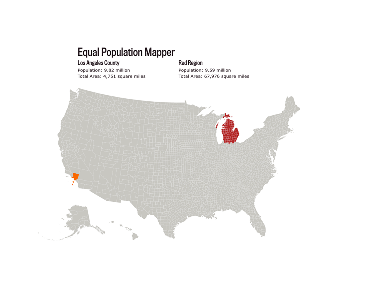 Infographic: As Many People Live In L.A. County As In The Whole State Of  Michigan, Basically - Fast Company, image size:1280x1000