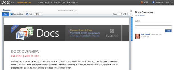 Microsoft and Facebook Team Up for Attack on Google Docs - Fast Company