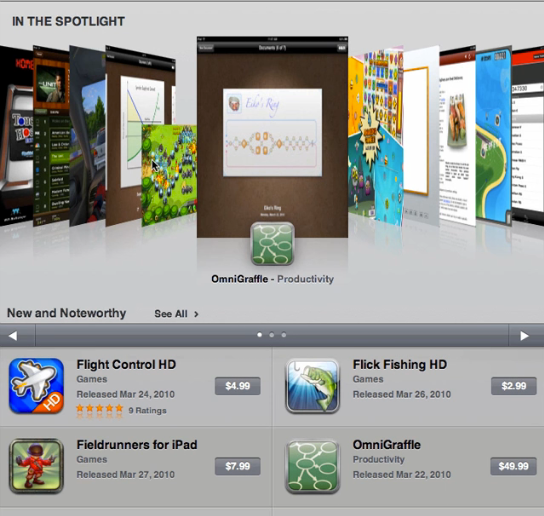 iPad App Store Preview Leaks: App CoverFlow - Fast Company