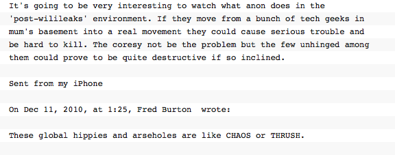 Anonymous Leaks Apparent Stratfor Emails - Fast Company