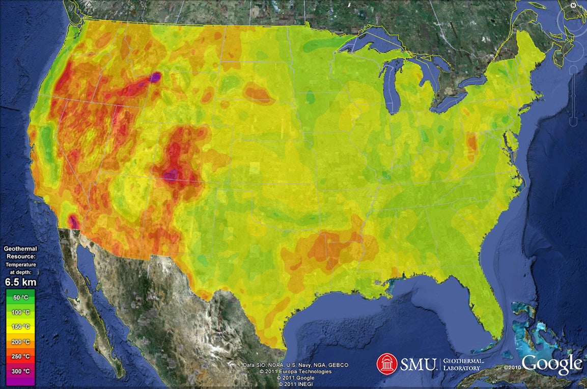 A Map Of The Geothermal Riches In The U.S. - Fast Company