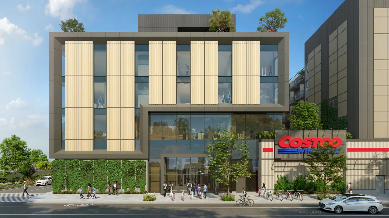 This new Costco comes with affordable apartments upstairs—and a rooftop pool