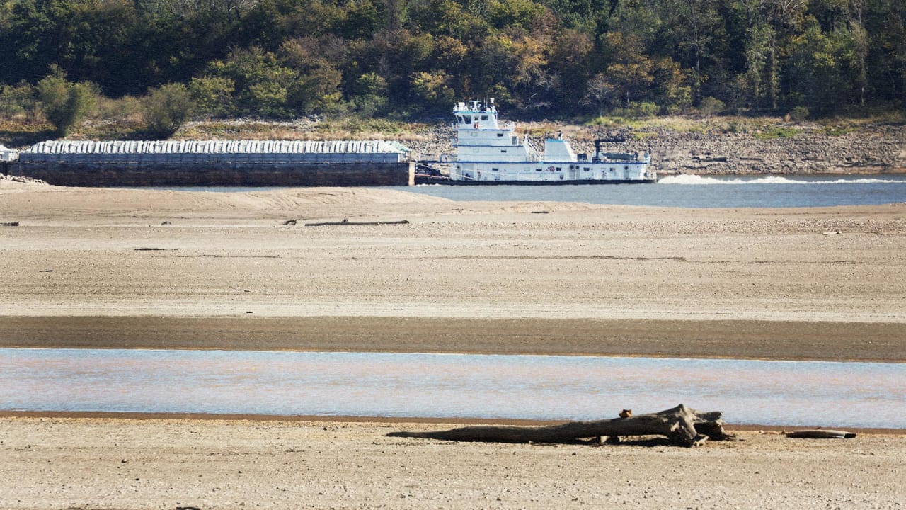 Mississippi River water levels are dangerously low—which is trouble for both farmers and supply chains