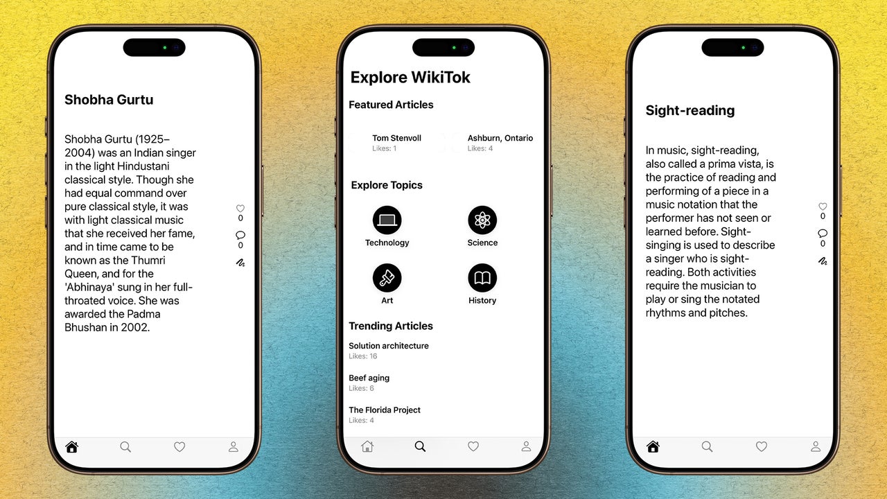 This app combines Wikipedia and TikTok to fight doomscrolling This app combines Wikipedia and TikTok to fight doomscrolling