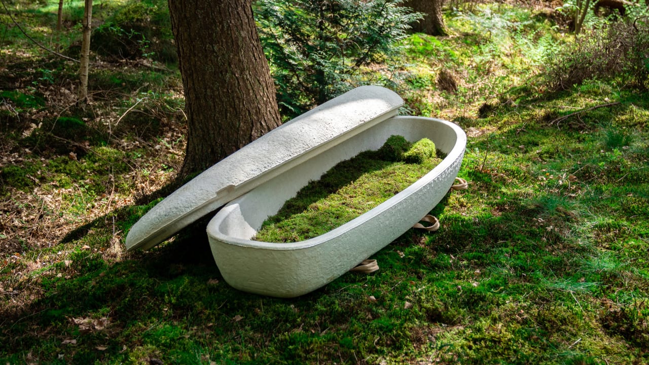 He was buried in a mushroom casket. Soon he’ll be part of the soil