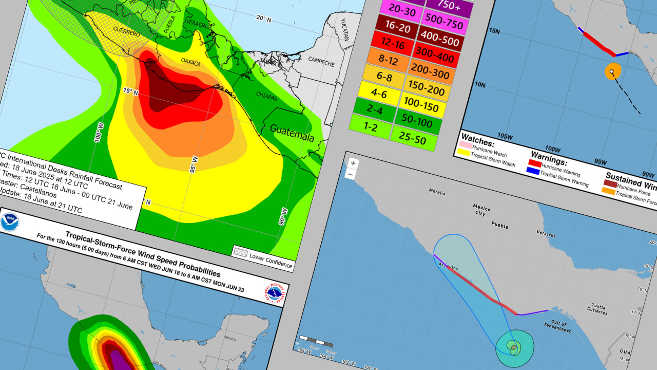 Hurricane Erick tracker: Live maps and real-time tools show the storm’s projected path toward Mexico