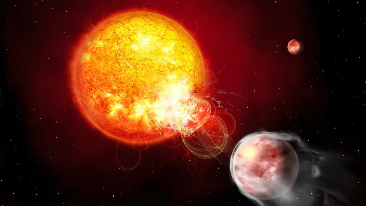 This planet is drawing huge flares from its young star
