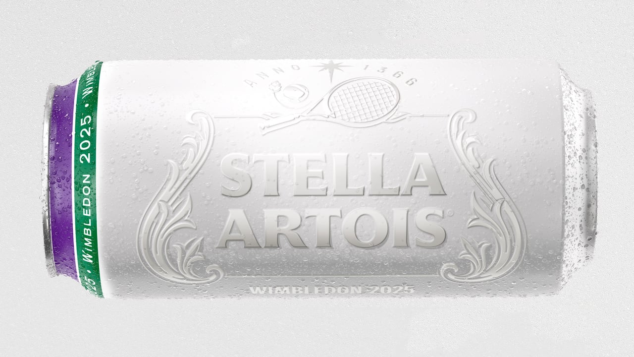 Stella Artois’s clever new can follows the Wimbledon dress code