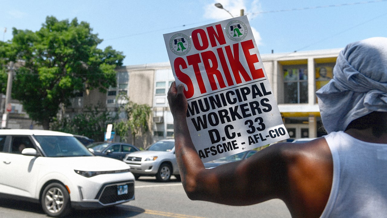 Why did 9,000 of Philadelphia’s municipal workers go on strike?