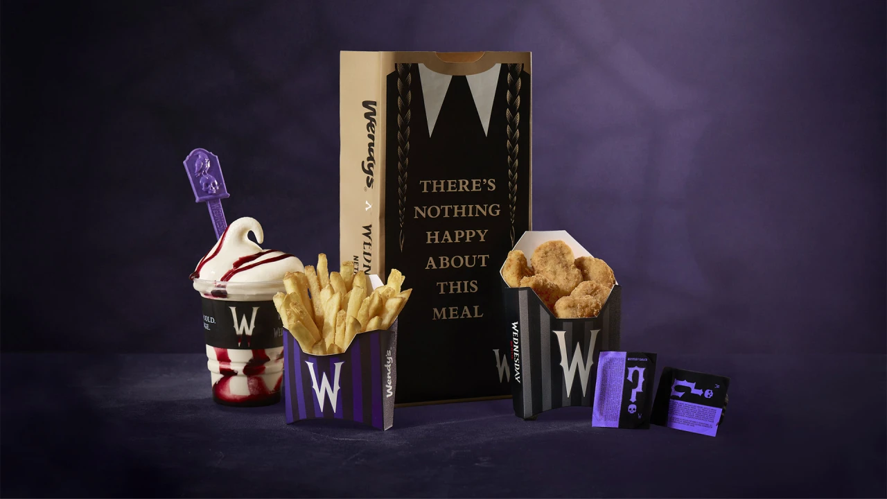 Wendy’s and Netflix’s ‘Wednesday’ team up for a not-so-happy meal